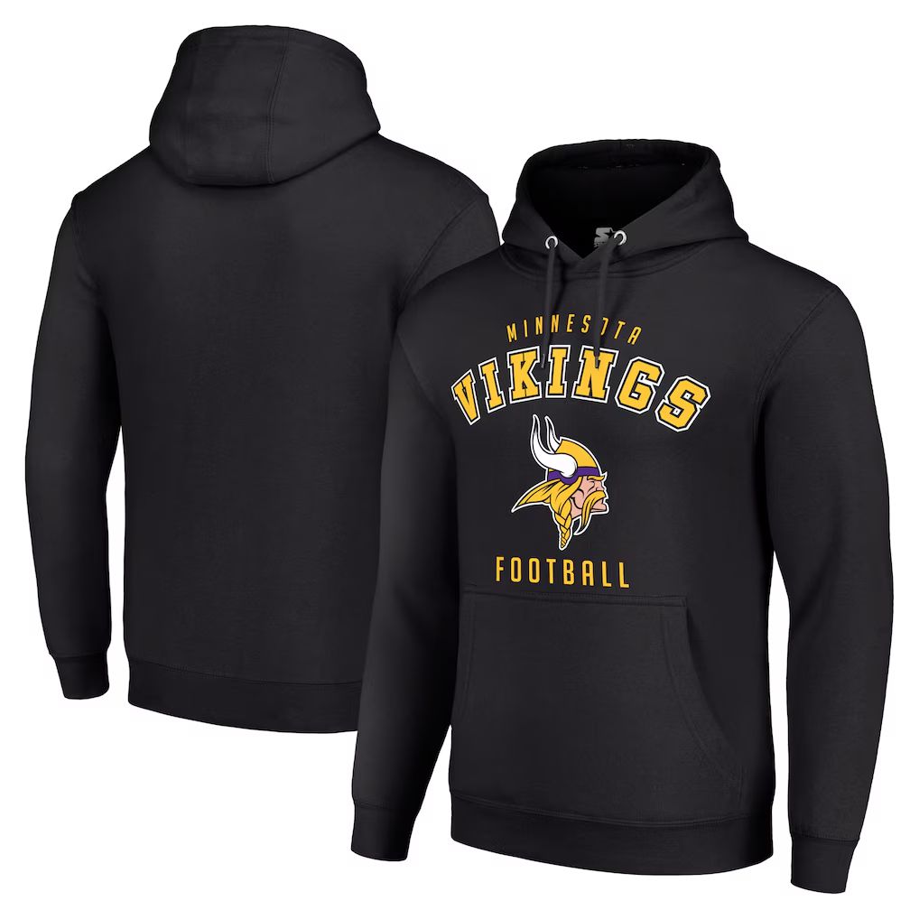 Men 2026 NFL Minnesota Vikings black Hoodie hooded style 05->minnesota vikings->NFL Jersey